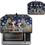 Air Fryer Toaster Oven Dust Cover Protective Microwave Oven Cover Small Electric Appliance Protector Decorations Kitchen Accessories, L, Christmas Hat Cow Snowflake