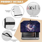 Gorgeous Butterfly Rose Moon Print Microwave Oven Cover Dust-Proof Microwave Oven Grill Cover Protector Kitchen Appliance Protector Dirt and Fingerprint Protection, S