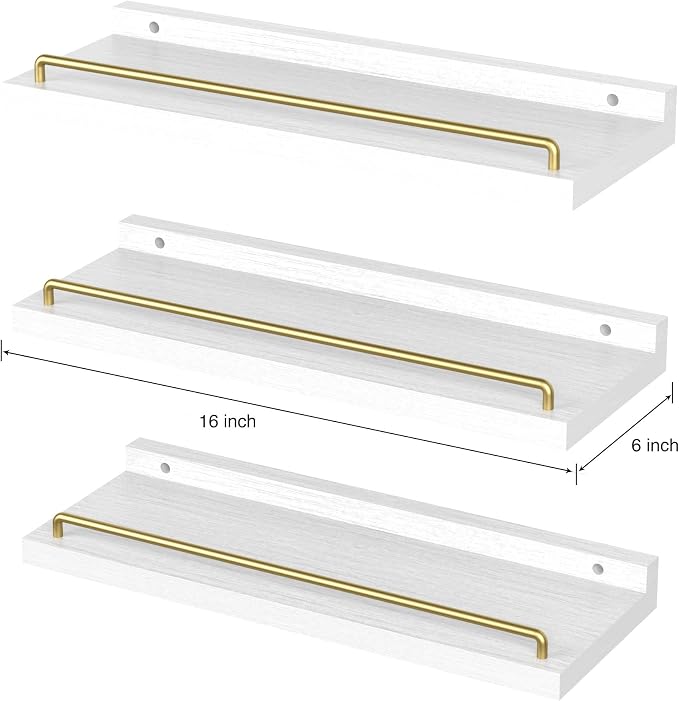 RYOFOBETTO Floating Shelves for Wall Decor, Living Room, Picture Frames
