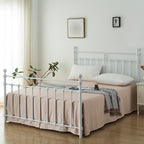 Queen Bed Skirt, Pleated Waffle Weave Bed Skirt with Split Corners, Tailored Dust Ruffle 18 Inch Drop Easy Fit, Machine Washable (Cream, Queen - 18" Drop)