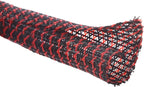Alex Tech 25ft - 1/2 inch Cord Protector Wire Loom Tubing Cable Sleeve Split Sleeving For USB Cable Power Cord Audio Video Cable – Protect Cat From Chewing Cords - Blackred