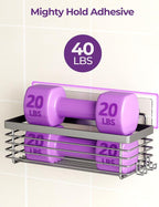 ODesign Shower Caddy 3 Pack SUS304 Stainless Steel-No Drilling-Shower Bathroom Shelves Rack,Rustproof Wall Mounted,Adhesive Shower Shelf Basket Organizer-Grey