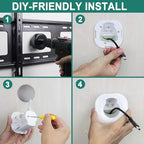 in-Wall Cable Management kit, Cord Hiding for Wall, Hide TV Wires When Mounting A TV, Includes Power & Low Voltage Cable Management, Includes Hole Saw Drill Attachment for Easy Install