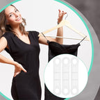 Taiyin 200 Pcs Non Slip Rubber Clothes Hanger Grips Clear Silicone Clothing Hanger Strips Clothes Hanging Accessories for Wood Plastic Home Stores Use