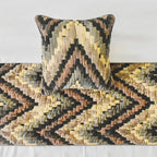 The HomeCentric King/Queen/Twin Beige Designer Twin 53"x18" Bed Runner Without Pillow Cover, Abstract, Chevron, Quilted Bed Scarf on Suede Velvet Fabric - Paramount