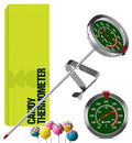 CRAFT911 Candy Thermometer with Pot Clip - Deep Fry Oil Thermometer for Frying and Candle Making (Green)