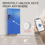 WeHere 360-Key Smart Key Lock Box, Wall-Mount Key Cabinet with Key Management App(Track Key Borrow/Return), Keypad, Bluetooth & WiFi Unlock (Sold Separately) for Commercial, School, Rental, Office
