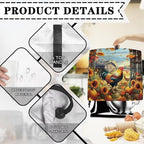 Stand Mixer Cover Rooster Sunflower Stand Mixer Dust Cover Kitchen Counter Food Processor Covers Dust Protection Stand Coffee Maker Home Kitchen Appliance Decor