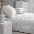 California King Size Waterproof Mattress Protector Fitted Mattress Pad Cover with Deep Pocket Up to 18''