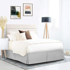 Nestl Silver Twin Bed Skirt - Twin Size Bed Skirt 14 Inch Drop - Brushed Microfiber Bed Skirts - Hotel Quality Pleated Bed Skirt - Shrinkage & Fade Resistant