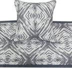 The HomeCentric King/Queen/Twin Grey & White Designer CA King 86"x18" Bed Runner with Pillow Cover, Quilted Bed Scarf on Cotton Fabric - Grey Semblance