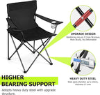 Joyfair Portable Camping Chair, Outdoor Lawn Folding Chairs for Adults, Heavy Duty Large Foldable Chairs for Beach, Fishing, Tailgating and More Outdoor Sport, Carry Bag & Cup Holder