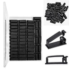 50Pcs Self Adhesive Cable Management Clips,Cable Organizers Wire Clips Cord Holder for PC Laptop Ethernet Cable Desktop Home Office(1.52’’ x 0.59’’ x 0.57’’, Black)