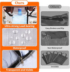TasticTotes 8 Pack Clear Storage Bags for Comforter, Clothes & Bedding, Plastic Blanket Storage with Zipper and Handle, Moving Bags, Closet Organizer and Under-Bed Storage (40L)
