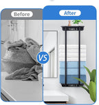 Bathroom Towel Storage Rack,30 Inch Towel Racks for Bathroom Wall Mounted with Shelf Can Holds 8 Large Towels, Metal Wall Towel Rack for Rolled Towels,Folded Towels (Black)