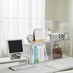 Clear Stackable Plastic Storage Bins