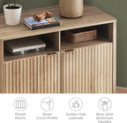 mopio Brooklyn Corner Storage Cabinet, Mid Century Modern Buffet, Entertainment Center, Storage Cabinet with Doors and Shelves, Media Cabinet for 55 inch TV Stand, for Living Room