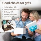 Gifts for Men Wood Phone Docking Station Birthday Gift for Men Valentines Day Gifts Father Gift for Him Boyfriend Nightstand Organizer Desktop Phone Stand (Update Brown)