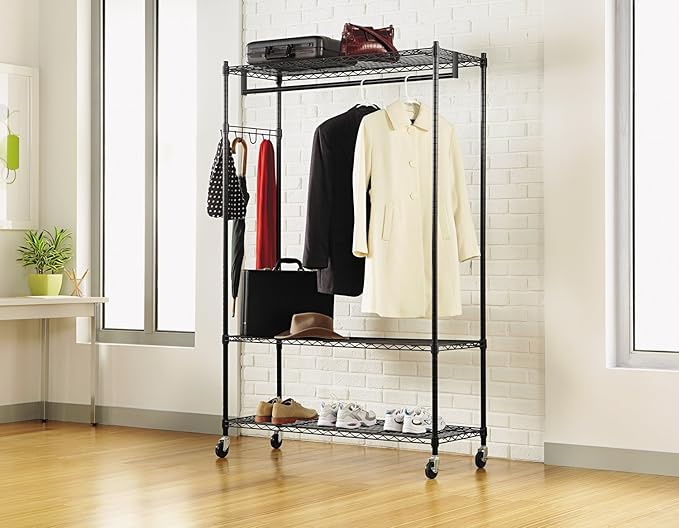 Alera Wire Shelving Garment Rack (Black)