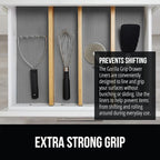GORILLA GRIP powerGRIP Drawer Shelf and Cabinet Liner, Thick Strong Hold, Non-Adhesive Liners Protect Kitchen Cabinets and Cupboard, Bathroom Drawers, Easy Install, Breathable Mat, 20" x30', Gray