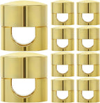 SmallCat 10 Sets Charger Holders for Cords, Gold Color Adjustable Cable Anchor Holders, Adhesive Metal Cord Clips, Cable Management Wire Organizers for Desk, Office, Nightstand