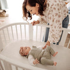 lulumoon Baby Muslin Bassinet Sheets: Cotton Bassinet Sheets Neutral for Boys and Girls - Fitted for Oval Rectangle or Hourglass