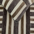 The HomeCentric King/Queen/Twin Beige & Grey Decorative CA King 86"x18" Bed Runner with Pillow Cover, Patchwork Bed Scarf on Velvet Fabric - Striation