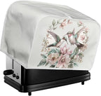 ZFRXIGN Flower Hummingbird Toaster Cover 4 Slice Toaster Dust Cover Small Appliance Covers Toaster Oven Cover Spring Floral Birds Dust Cover Kitchen Decorative Protector Beige