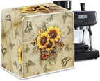 Mumeson Butterfly Sunflower Coffee Maker Cover, Universal Waterproof and Dustproof Cover for Home Garage Office Pouch with Duarble Handle Kitchen Appliance Covers