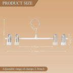 14Inch 60 Pack Pants Hangers with Clips Adjustable Skirt Hangers for Women Non-Slip Trousers Hanger for Jeans Shorts Clothes Hanger for Pants Heavy Duty Space Saving,White