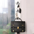Yohsnor Vertical Wall-Mounted Key Holder – Stylish Entryway Hook Rack, Perfect for Narrow Spaces – Ideal Storage Solution for Keys, Scarves, Wallets, Belts, and Dog Leashes – Rustic Wood Key Hanger