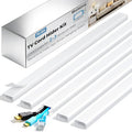 TV Cord Hider, 70.8in Cord Covers for 2-3 Wires on Wall, Paintable Cable Hider Wire Covers for Cords on Wall, Self-Adhesive Cord Hider for Wall Mount Tv to Hide Cords, W0.94 H0.47in, White