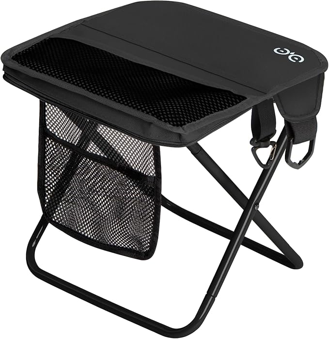 Camping Stool Upgraded Foldable Stool, Aluminum Alloy Bracket, 6 Ways to Carry Portable outdoorfolding Chair with Pocket for Queuing, Fishing,Hiking Tours, BBQ, Parties, Outdoor Camping Accessories