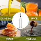 Salzesfalls 8oz Olive Oil Dispenser Bottle,Oil Dispenser for Kitchen,8 Pack olive oil dispenser with Stainless Steel Pourer Spouts,Vinegar Cruet Bottle with Pourers