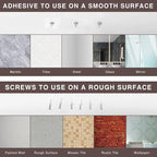 Bakzon Acrylic Wall Mount Organizer, Self Adhesive Shelves, No Drilling Hang Walls, for Bathroom, Kitchen, Living Room - Dark Brown