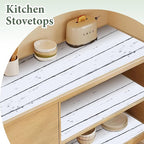 Shelf Liner for Kitchen Cabinets Non Adhesive Drawer Liner 12in x 20FT White Grain Non-Slip Thickened Shelf Liner Paper Strong Easy to Clean for Tool Box Refrigerator with Knife and Tape Measure