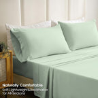 Holtel Luxury Twin Size Sheet Set - 3 Piece Soft Microfiber Sheets for Twin Size Bed, 16" Deep Pocket Easy Care Wrinkle Free Cooling Bedding Sheet and Pillowcase Set, Sage Green