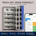 WeHere 360-Key Smart Key Lock Box, Wall-Mount Key Cabinet with Key Management App(Track Key Borrow/Return), Keypad, Bluetooth & WiFi Unlock (Sold Separately) for Commercial, School, Rental, Office