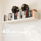 Wall Bookshelf, U Shaped Floating Bookshelf, Hanging Bookshelves