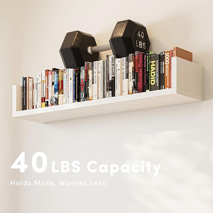 Wall Bookshelf, U Shaped Floating Bookshelf, Hanging Bookshelves