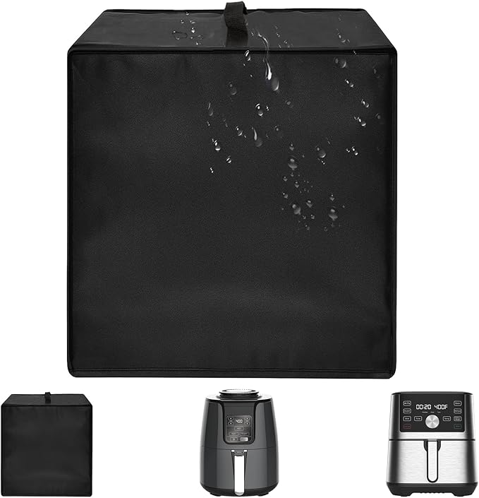 Air Fryer Cover for Ninja AF101 4QT, Fits Instant Pot Vortex 6QT XL & Chefman 4QT, Heavy Duty Heat/Dust Proof Waterproof Cover, 13.79"x10.24"x11.82"H
