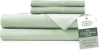 Hotel Sheets Direct 4 Piece Bed Sheet Set California King Size, 100% Viscose Derived from Bamboo Sheets Set with 2 Pillowcases, Cooling & Breathable Luxury Bedding, Moisture-Wicking, Light Green
