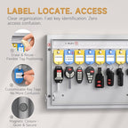 24 Key Lock Box Wall Mount, APP Bluetooth/One Time Password Share/Wi-Fi Remote, Smart Key Cabinet, Key Organizer box, Access Log Tracking Key Management System Apartment, Hotel, Office, House