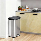 21 Gallon Kitchen Trash Can (80 L), Stainless Steel Garbage Can with Soft-Close Lid & Foot Pedal, Large Step-on Waste Bins Trash for Home Office