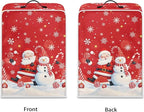 Cute Christmas Coffee Maker Cover with Handle, Santa Claus Snowman Foldable Coffee Machine Dust Cover Washable Kitchen Decor