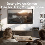 Delamu 42.5in Adhesive Cord Hider Wall, Mounted TV Cord Cover Kit, Multiple Cable Raceways for Wall Corner, Wire Cover Hiders for 1-2 Cables, 1.18" W X 0.43" H, Beige