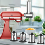 Slicer Shredder Attachment for Kitchenaid Stnad Mixer, Stainless Steel