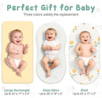 3 Pack Stretchy Bassinet Sheets - Universal Fit for Rectangle, Round, Oval, Hourglass Cradles & Moses Baskets - Soft Breathable Fitted Bassinet Sheets Set for Baby - Yellow & Flower