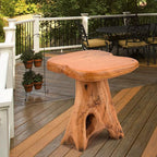 Small Side Table, Unique Design Live Edge Wood Stool, Freeform Natural Plant