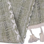 Simple Bedside Table Tassel Cover Cloth, Tablecloth Cover Towel, Suitable for Bedside Table TV Microwave Washing Machine Refrigerator Dust Cover (Green, 15.7 * 35.4 inches)